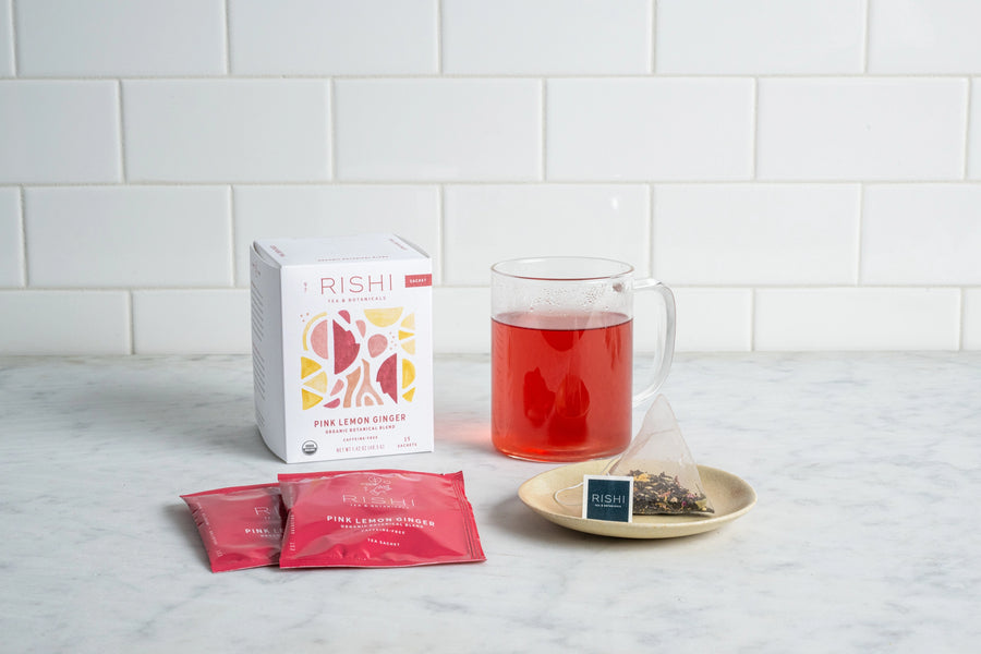 Pink Lemon Ginger Organic Herbal Tea