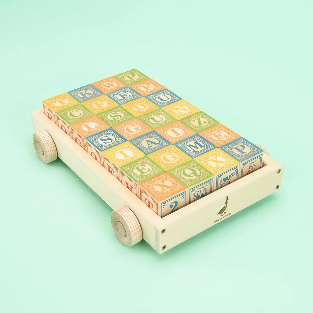 Classic ABC Blocks with Wagon EcoBambino