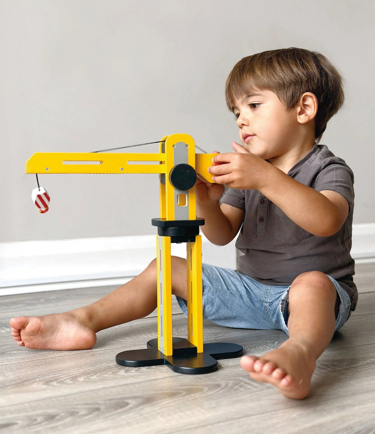 Big yellow crane toy online