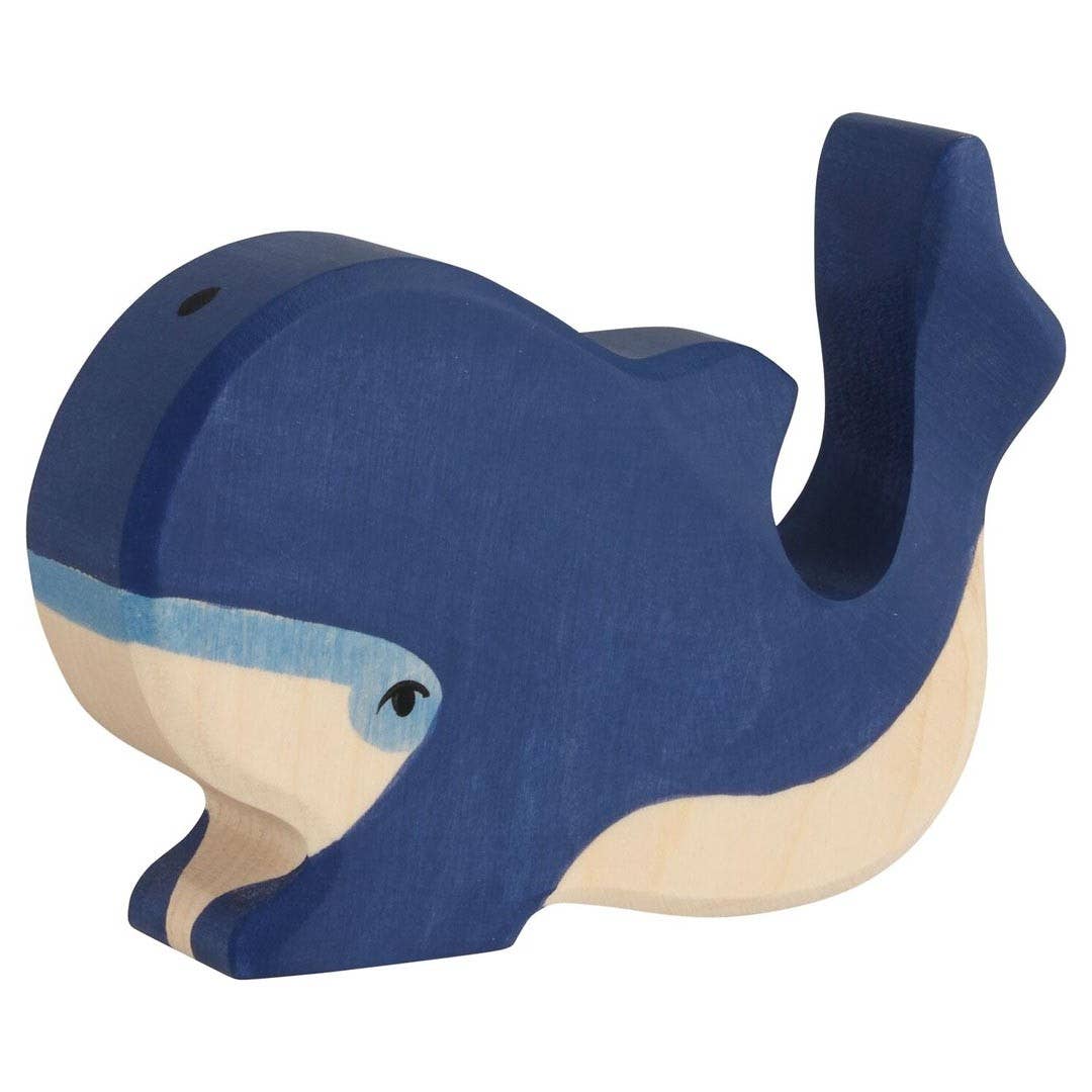 Wooden Small Blue Whale