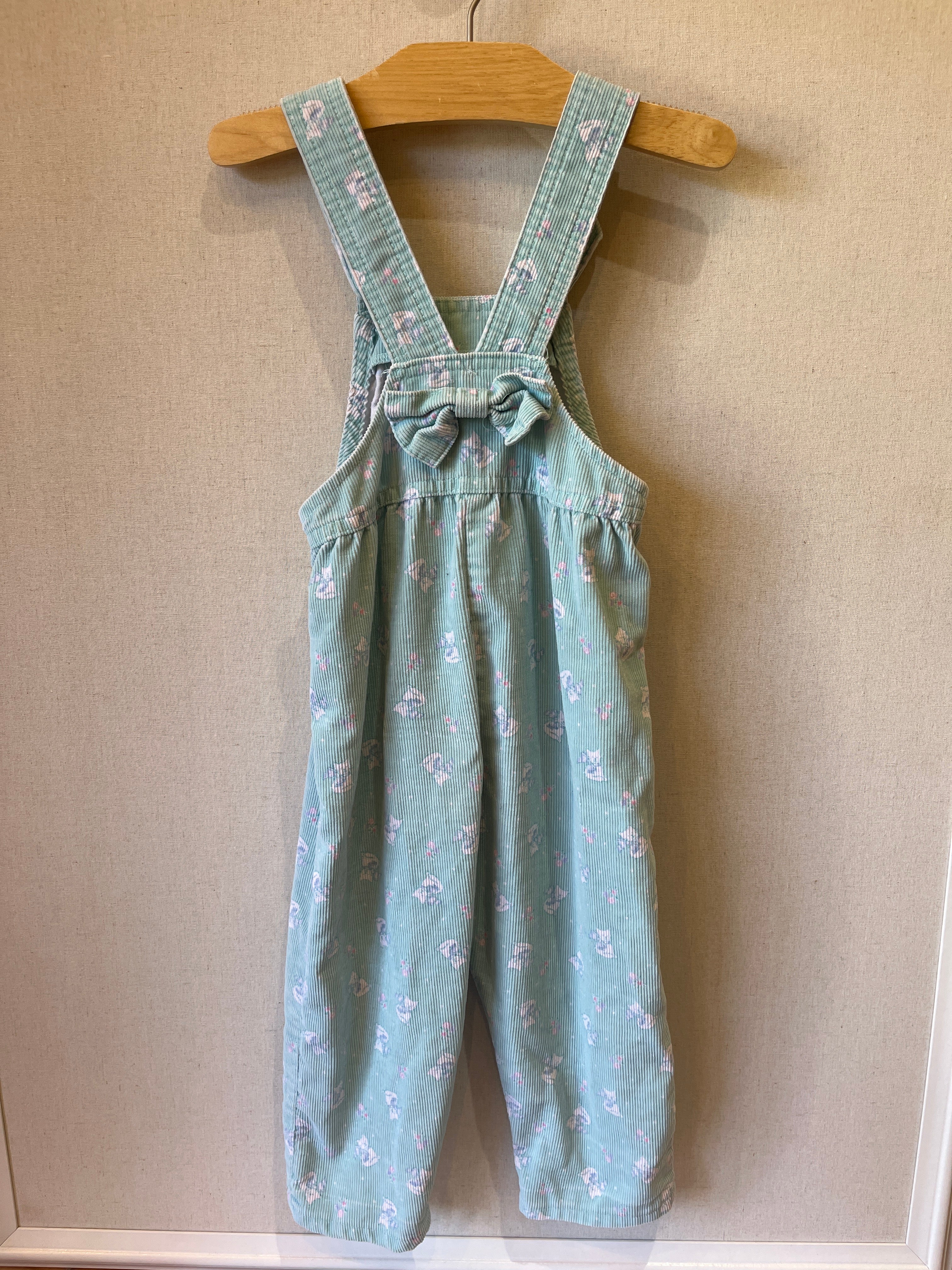 Vintage OshKosh Blue Kitties Cord Overalls