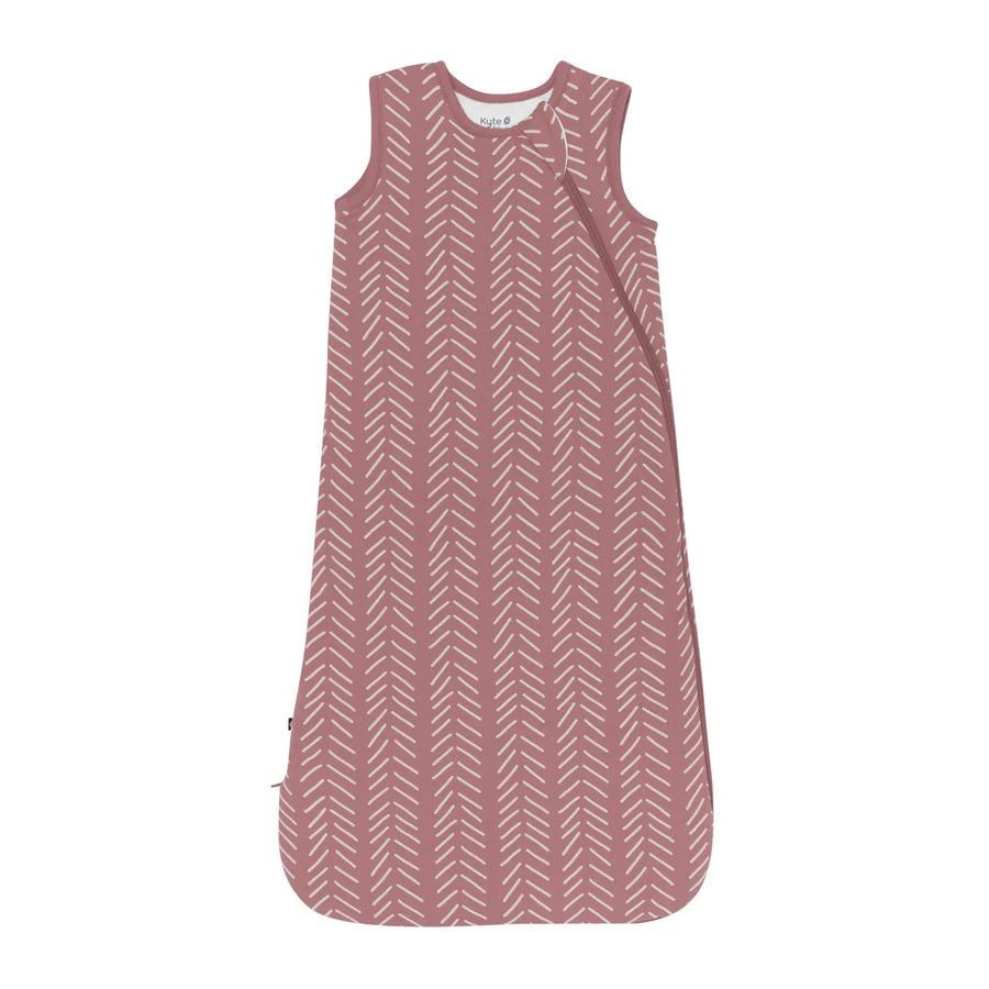 Dusty Rose Herringbone Bamboo Sleep Bag - 2.5 TOG