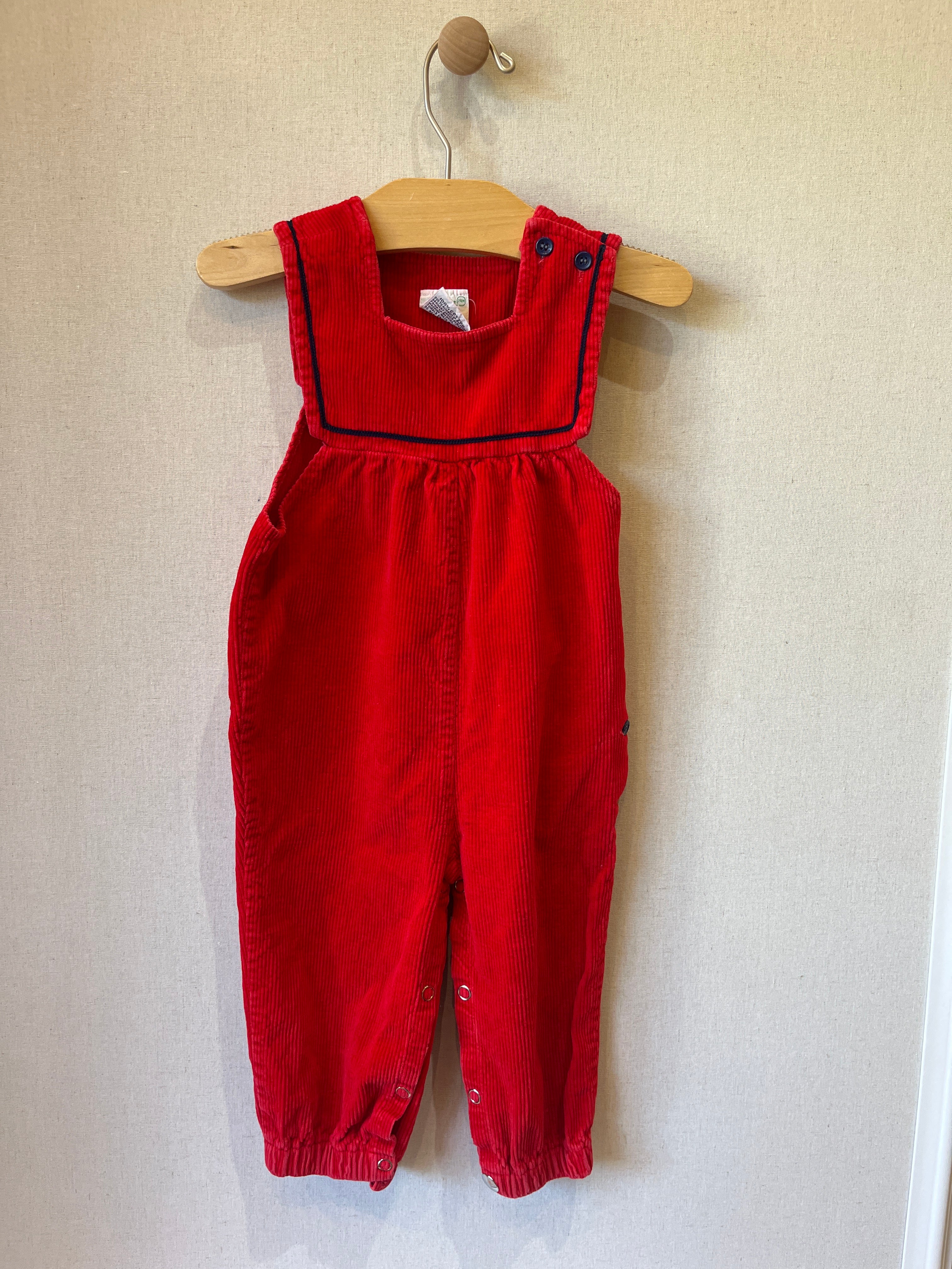 Vintage Neat & Nifty Red Corduroy Jumpsuit