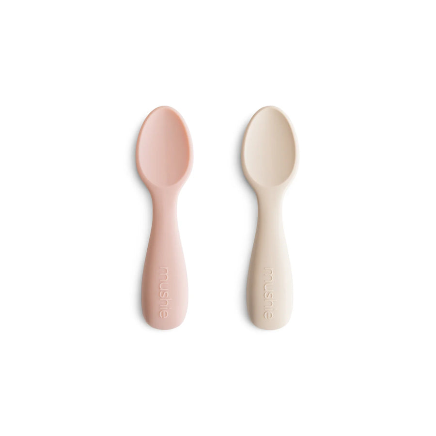 Blush & Shifting Sand - Silicone Toddler Starter Spoons