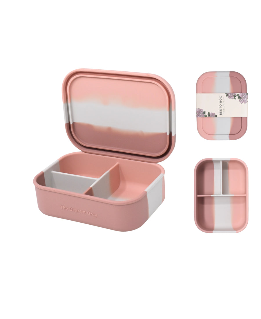 Silicone Bento Box - Pink Tie Dye