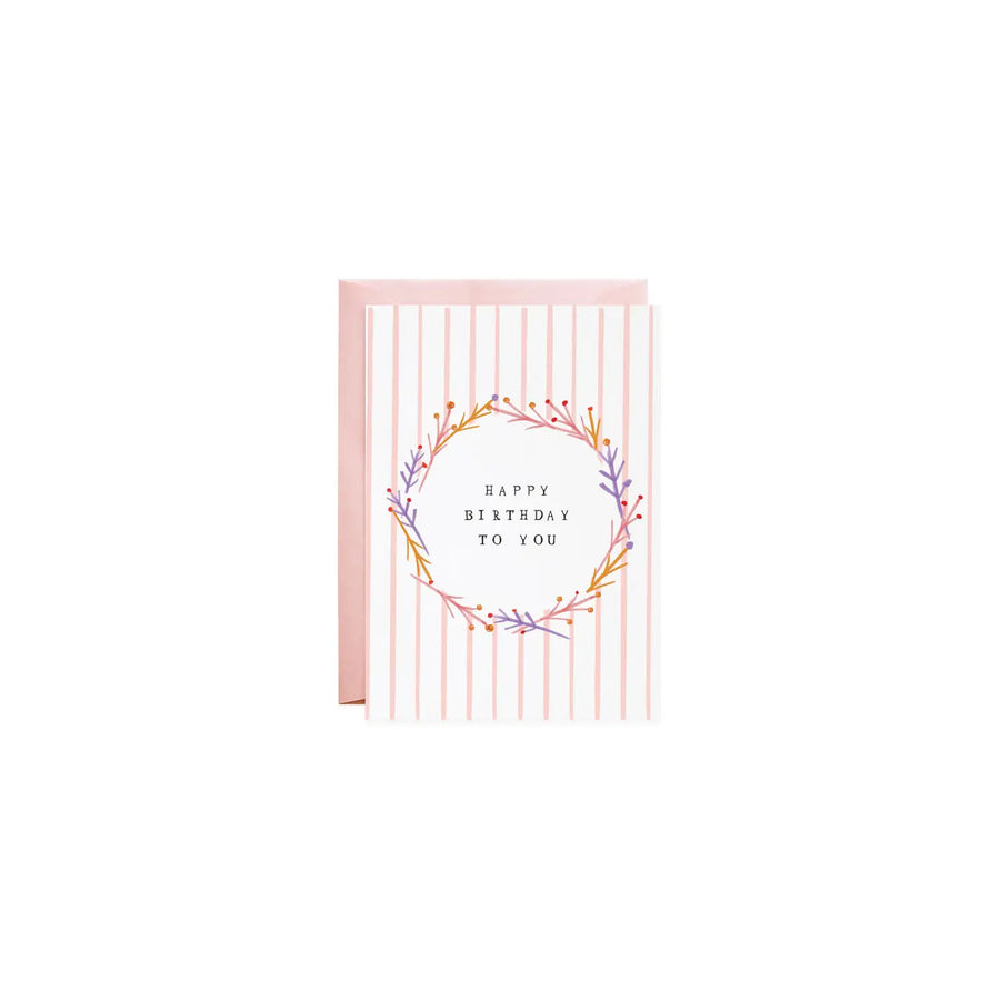 Happy Birthday Wreath Petite Card
