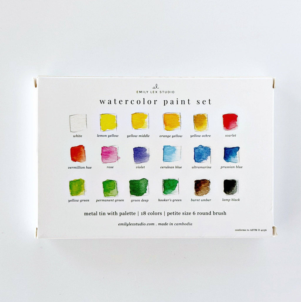 18 Color Watercolor Paint Set