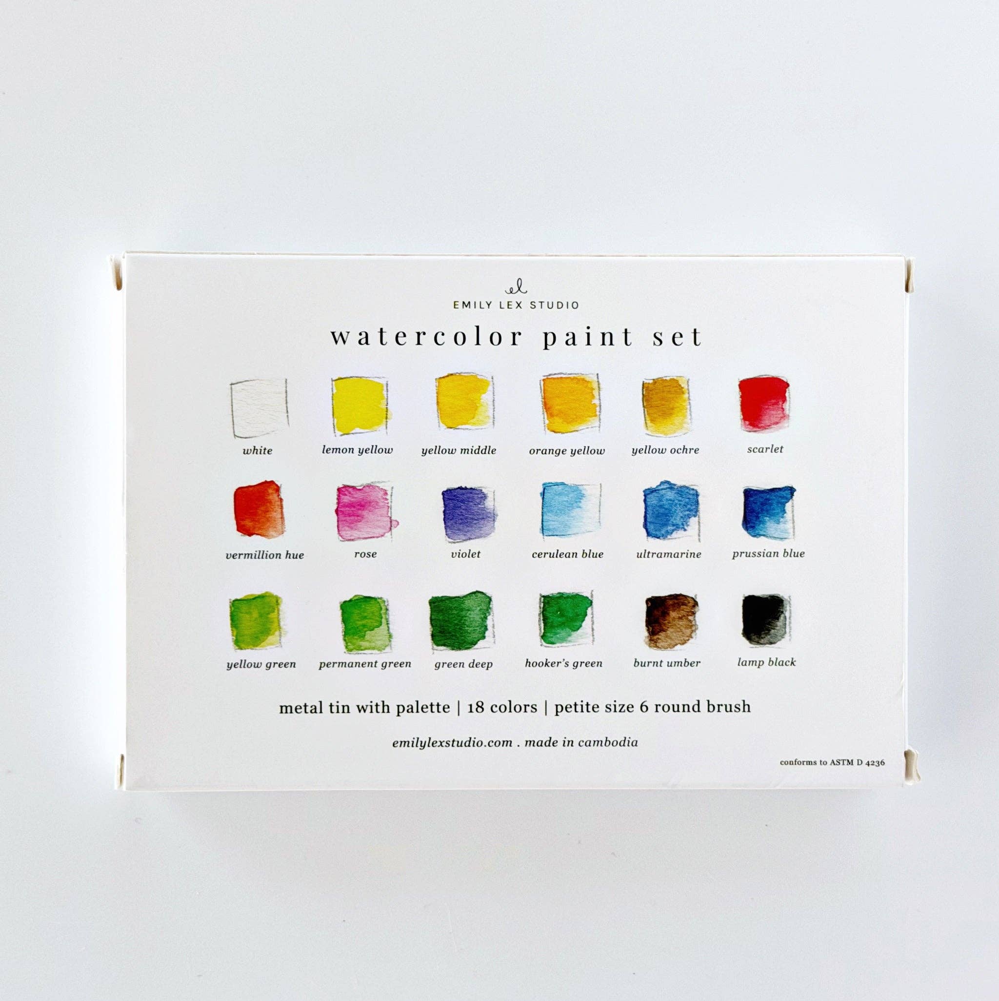 18 Color Watercolor Paint Set
