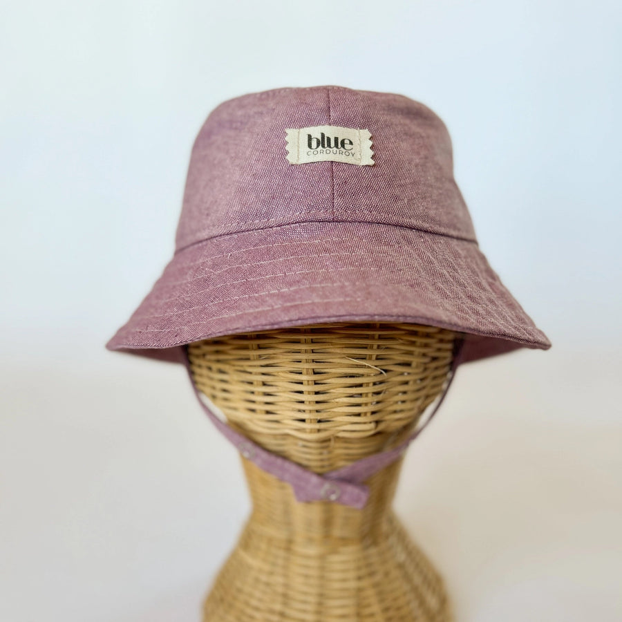 Mauve Linen Bucket Hat