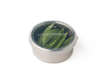 5oz Round Stainless Steel Container - Clear Lid