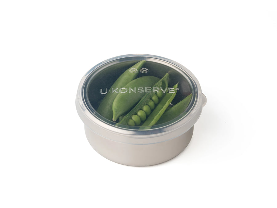 5oz Round Stainless Steel Container - Clear Lid