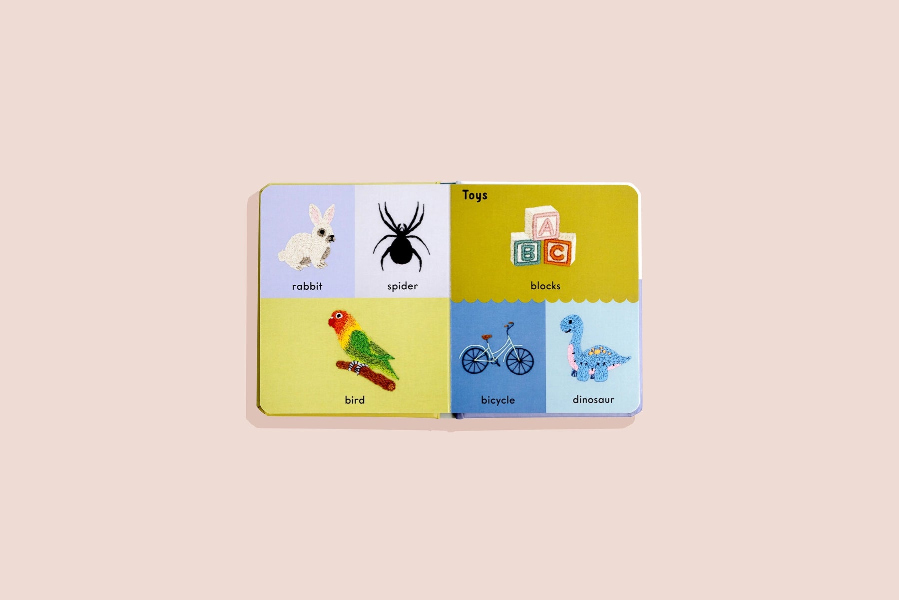 First Words with Cute Embroidered Friends Board Book