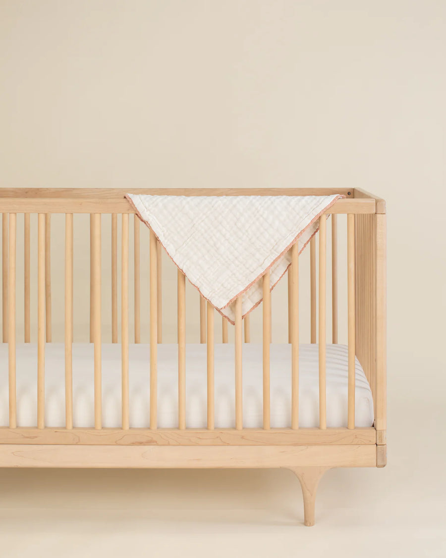 Organic Cotton Mini Lace Baby Blanket - Dusk