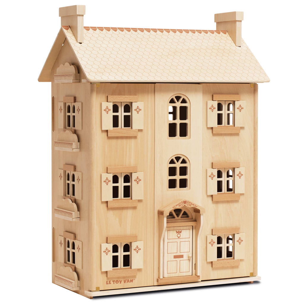 Grand Natural Wood Dolls House
