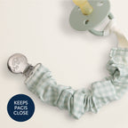 Ritzy Cinch™  Pacifier Clip - Green Gingham
