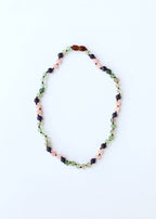 Fluorite + Lapis Lazuli + Rose Quartz Gemstone Necklace