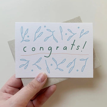 Congrats! Greenery Card
