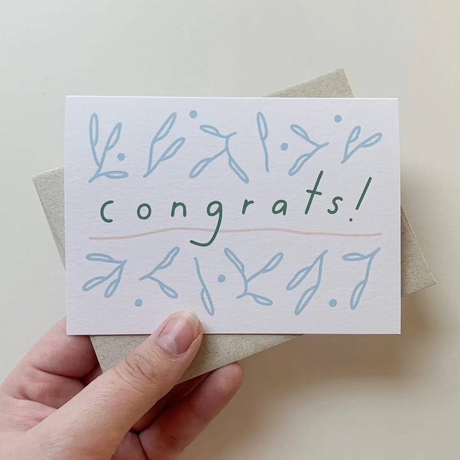 Congrats! Greenery Card