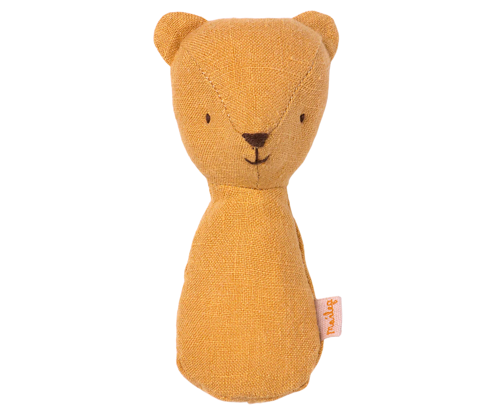 Dusty Yellow Teddy Rattle