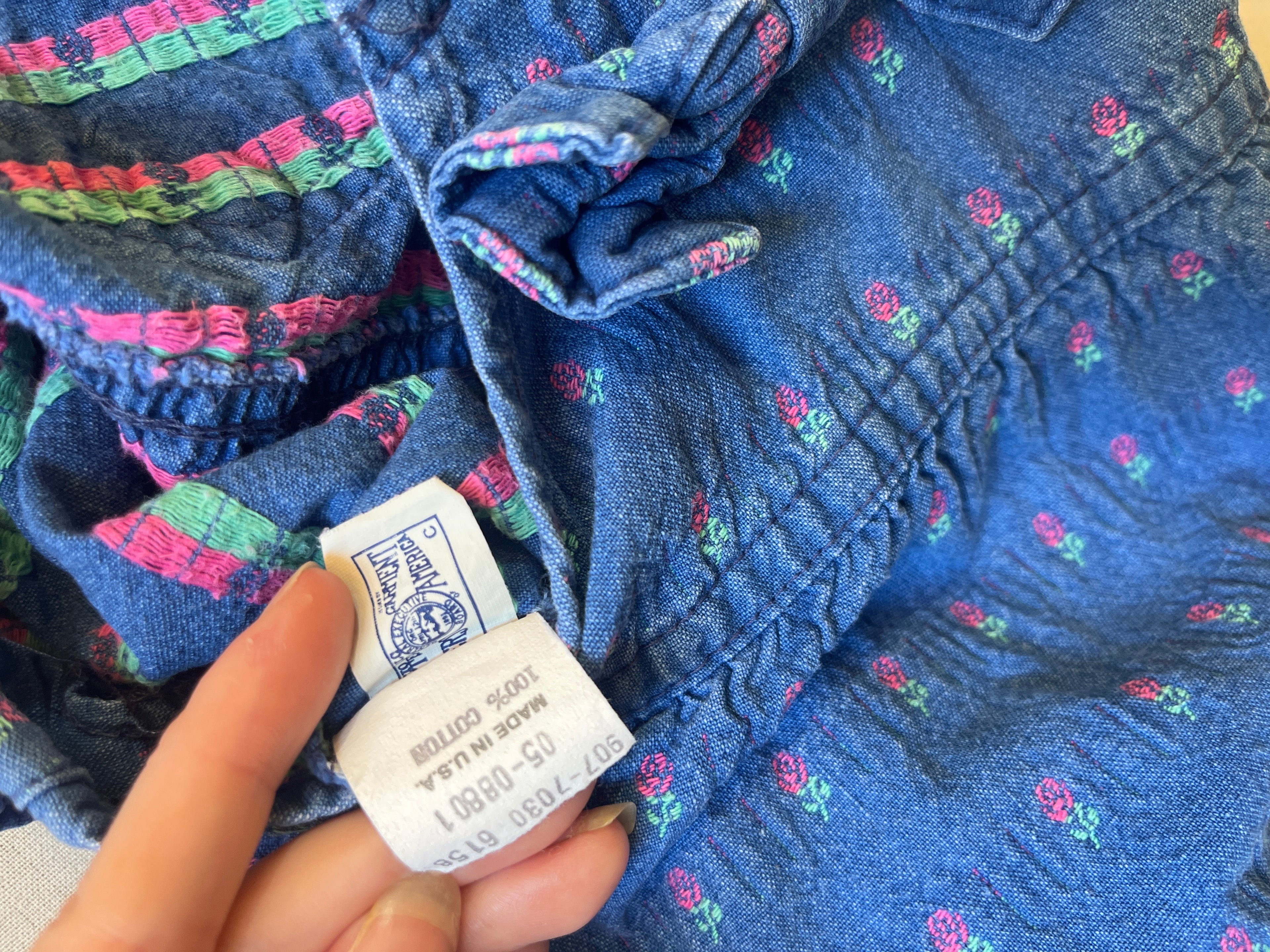 Vintage OshKosh Ditsy Floral Overall Dress