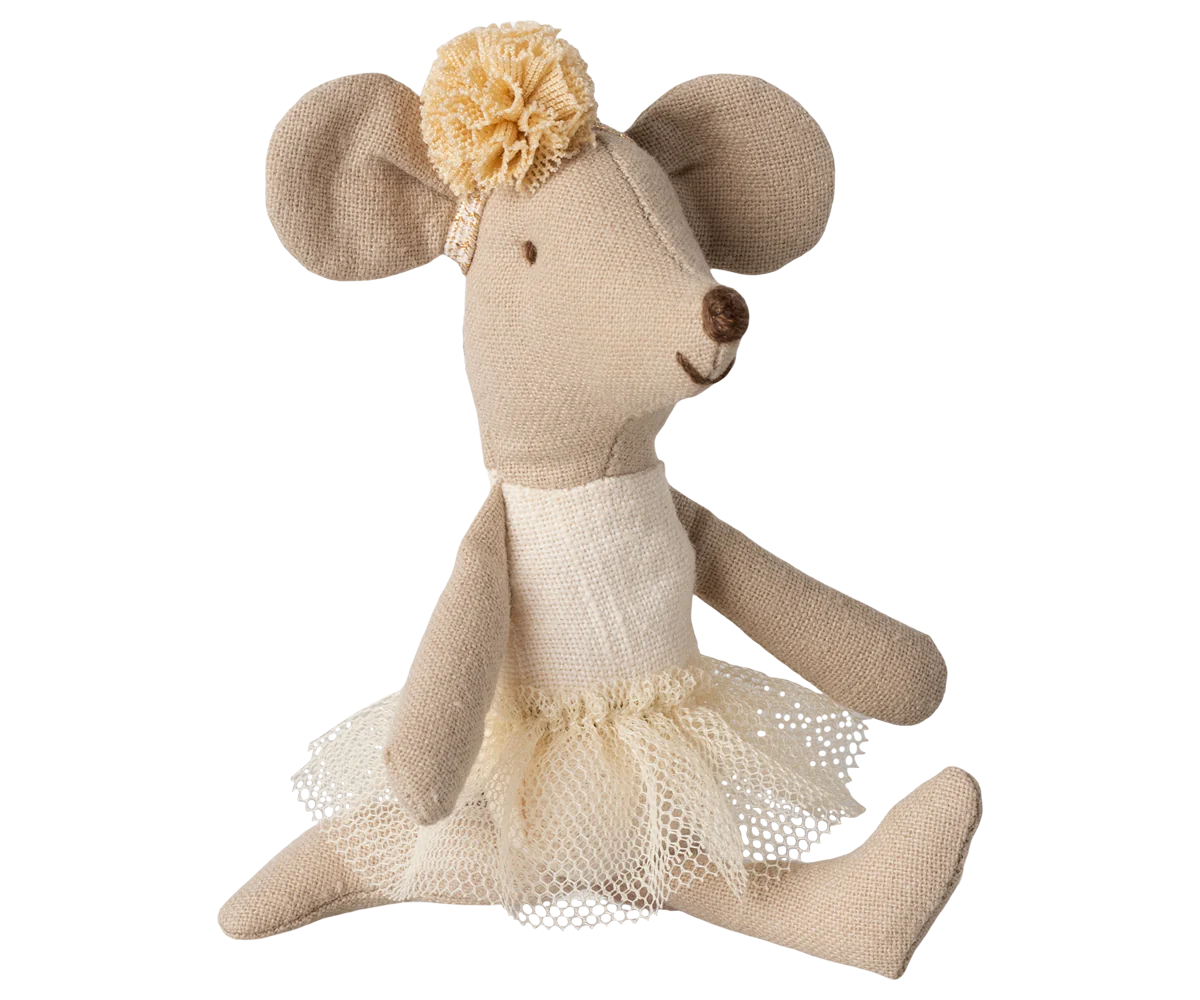 Off White Little Sister Ballerina Mouse