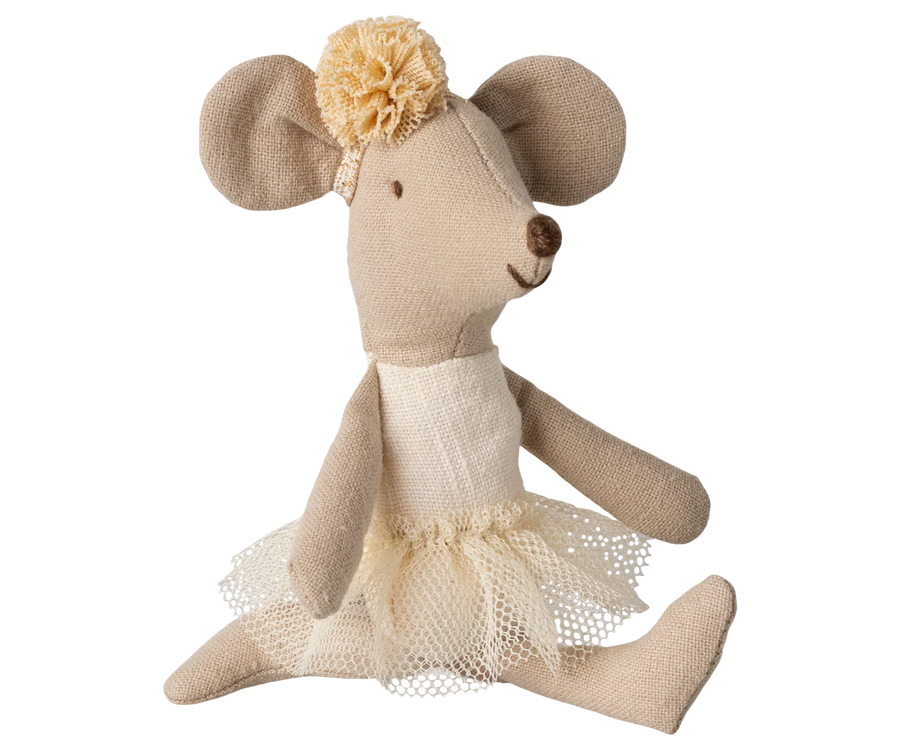 Off White Little Sister Ballerina Mouse