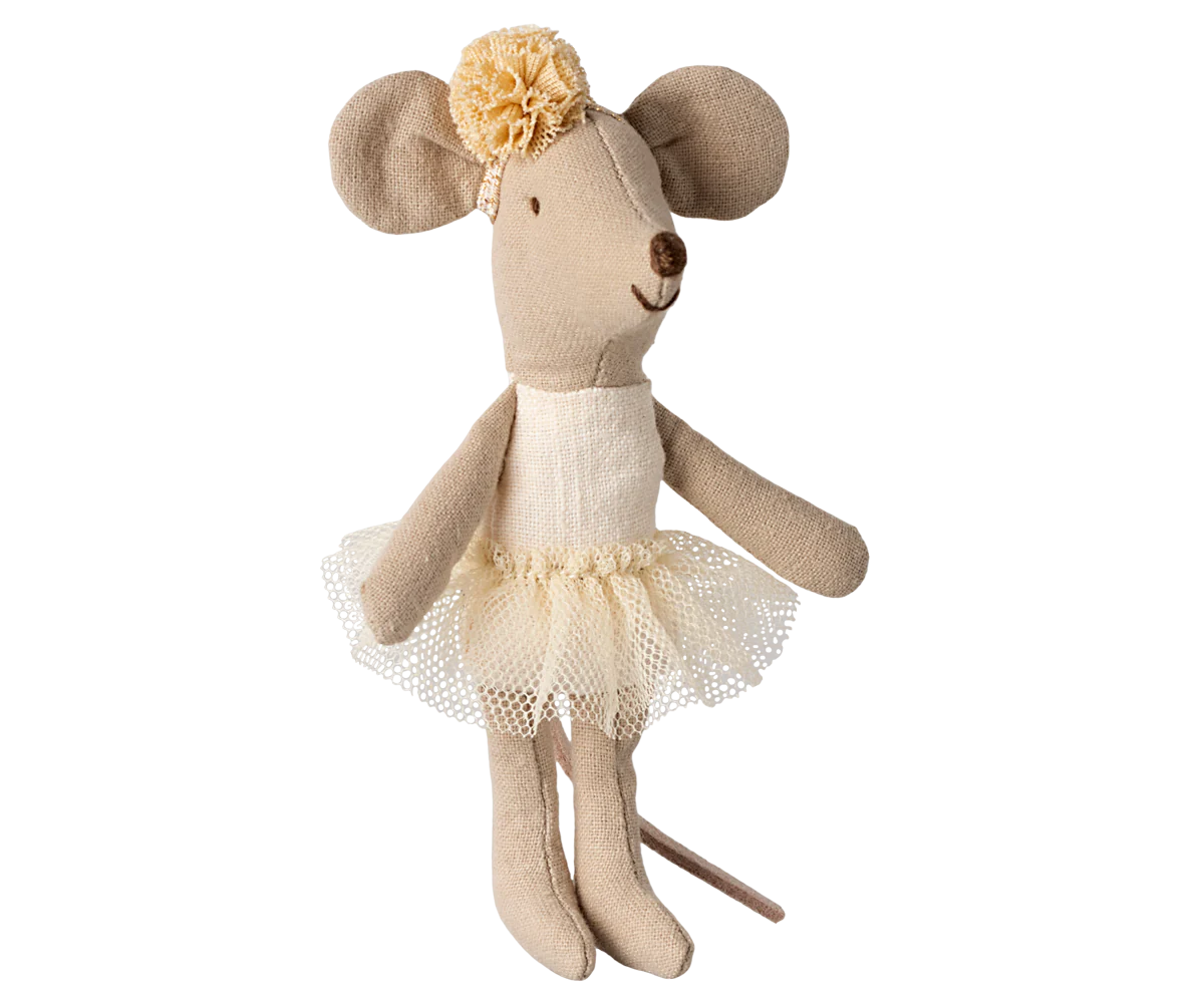 Off White Little Sister Ballerina Mouse