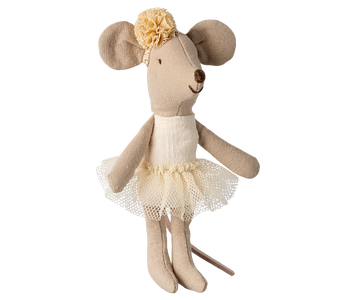 Off White Little Sister Ballerina Mouse