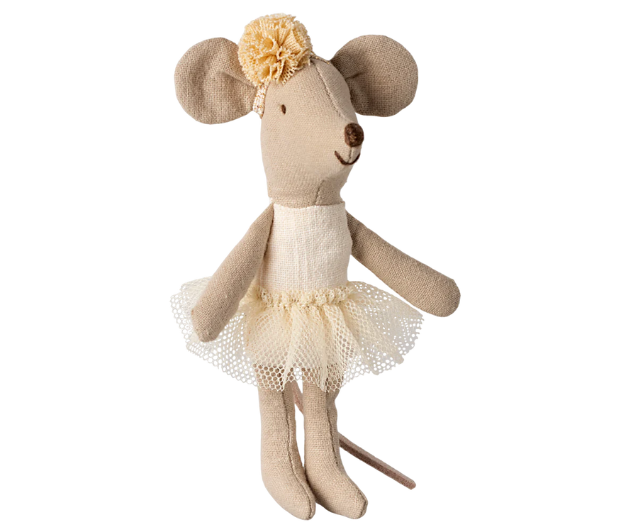 Off White Little Sister Ballerina Mouse