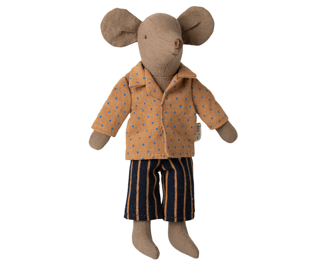 Dad Mouse Shirt and Striped Pants