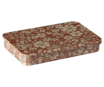 Heather Blossom Sliding Lid Metal Box