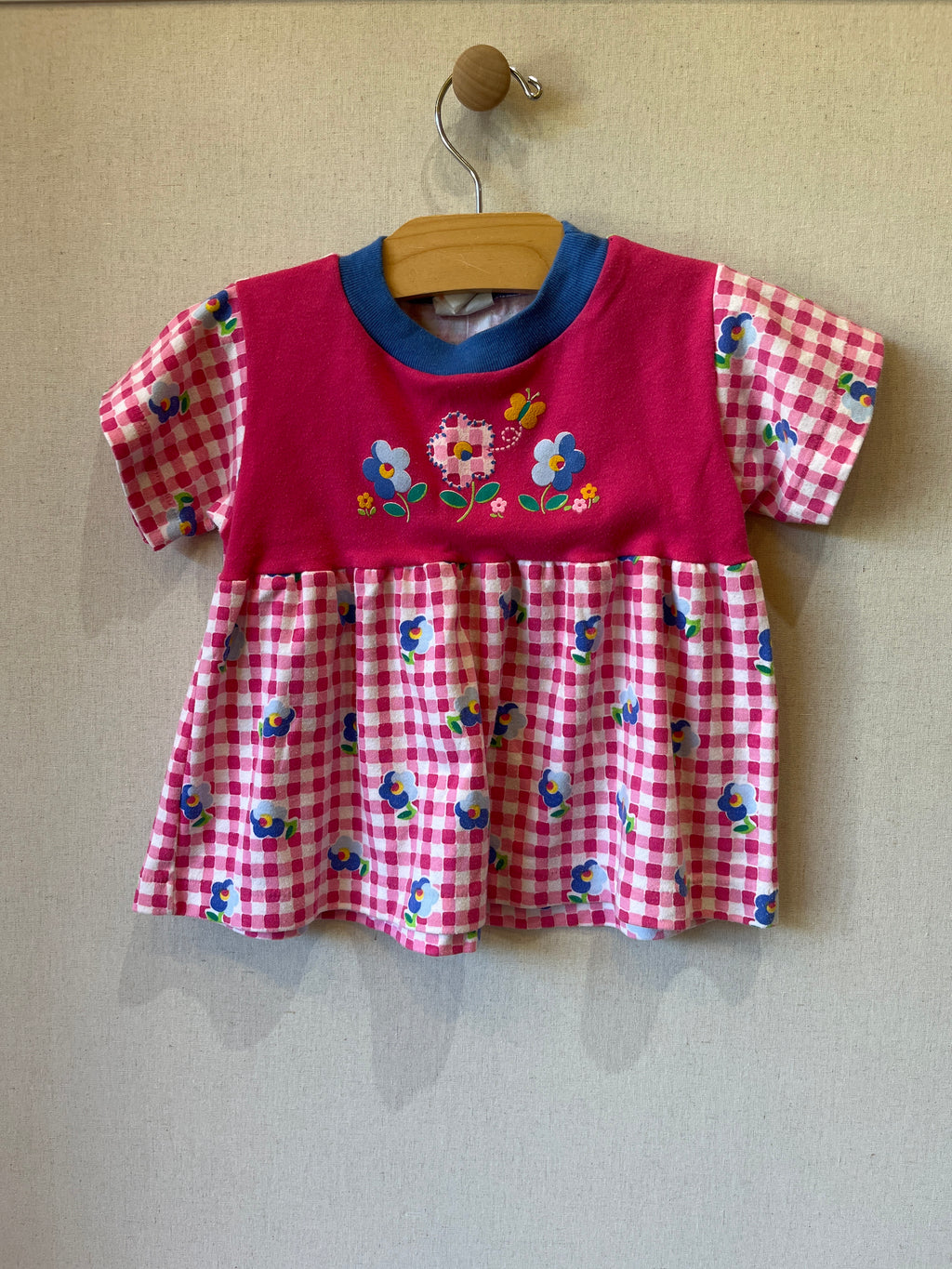 Vintage Fisher-Price Floral Gingham Tunic