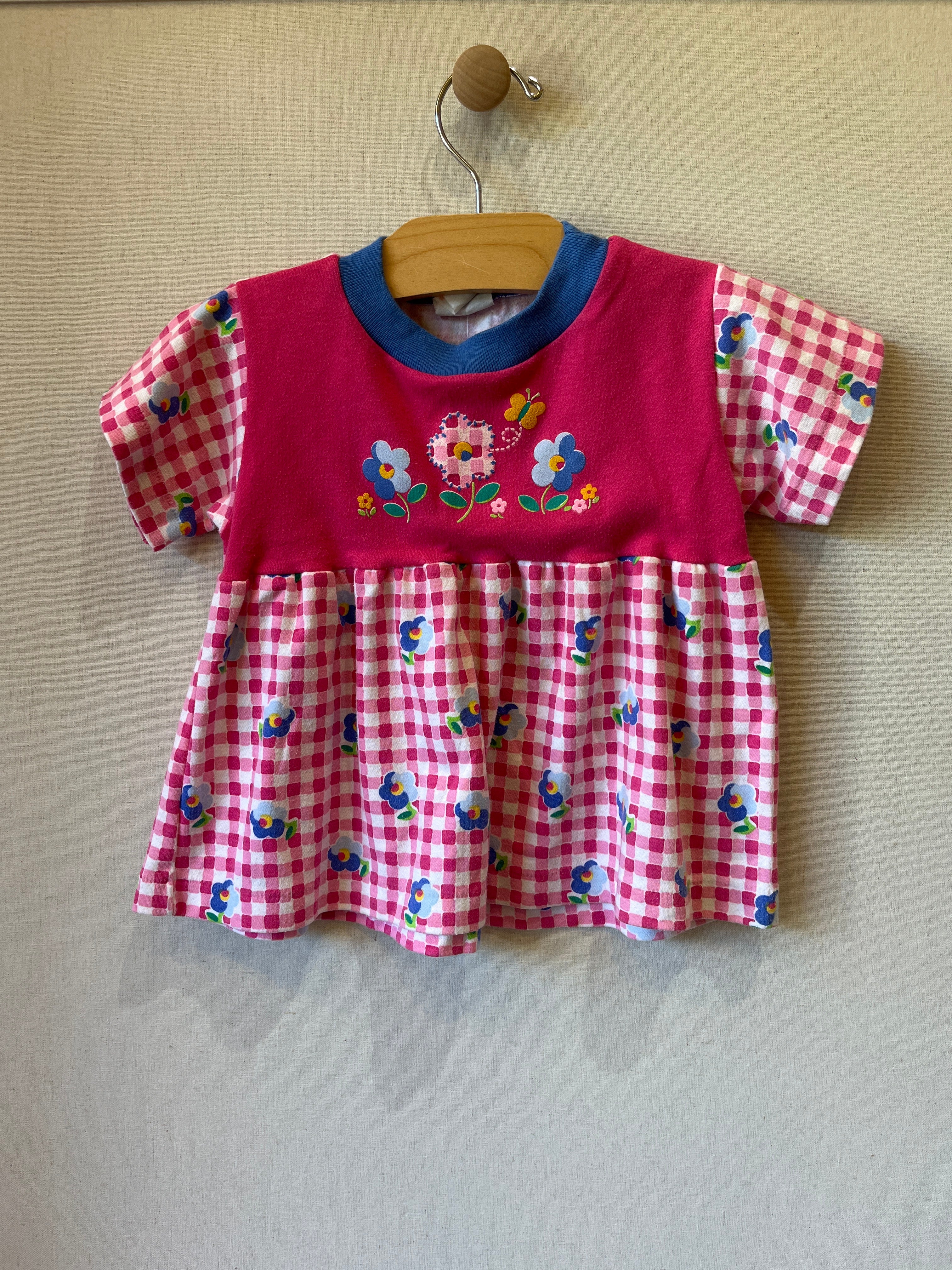 Vintage Fisher-Price Floral Gingham Tunic