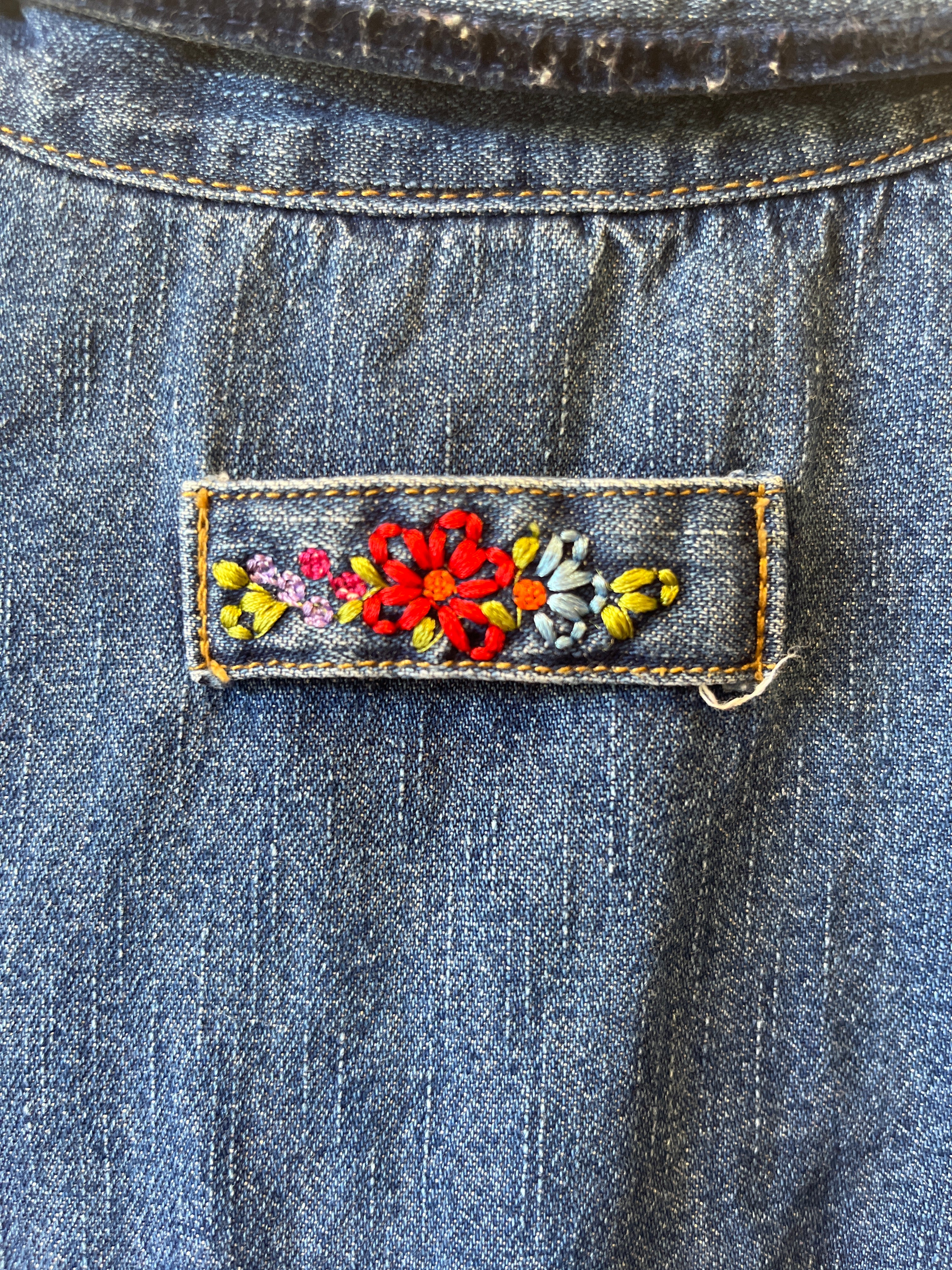 Vintage OshKosh Denim Flower Dress