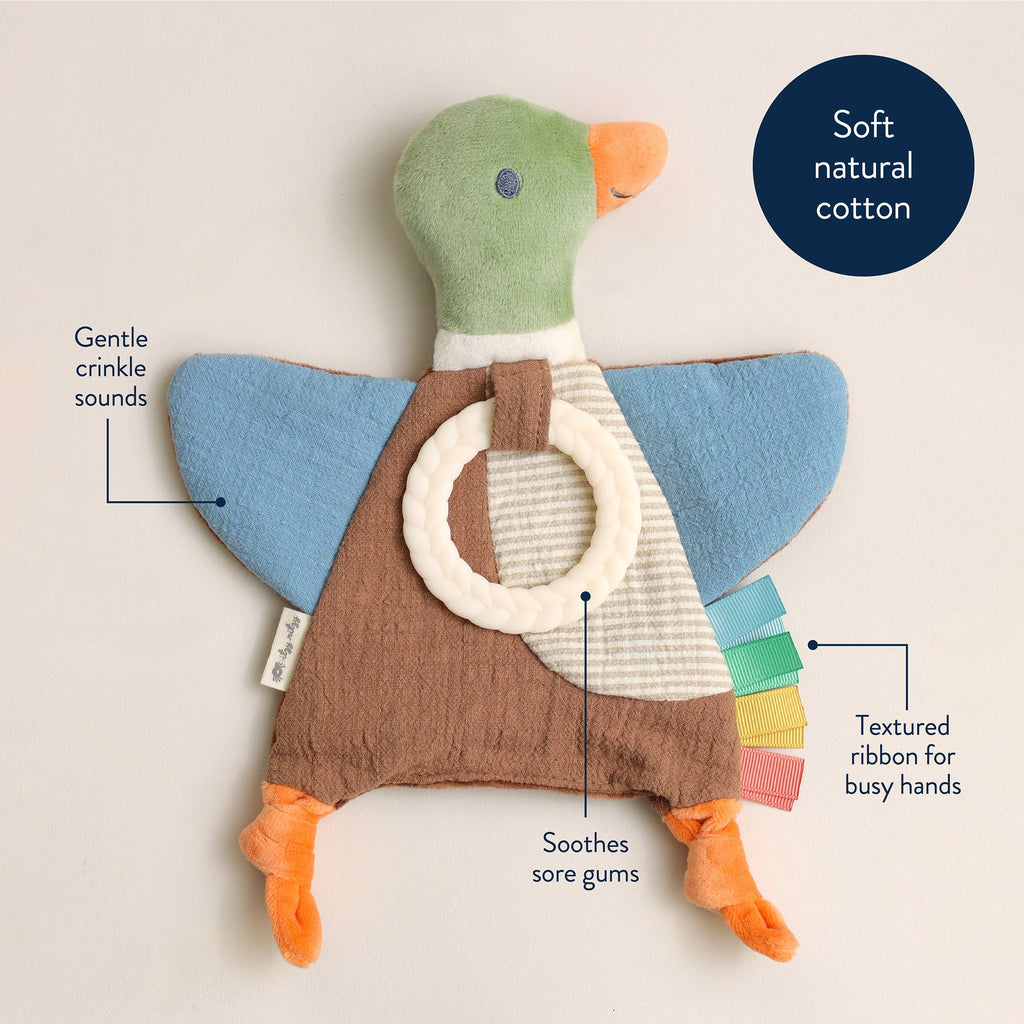 Bitzy Crinkle™ Mallard Duck Sensory Toy