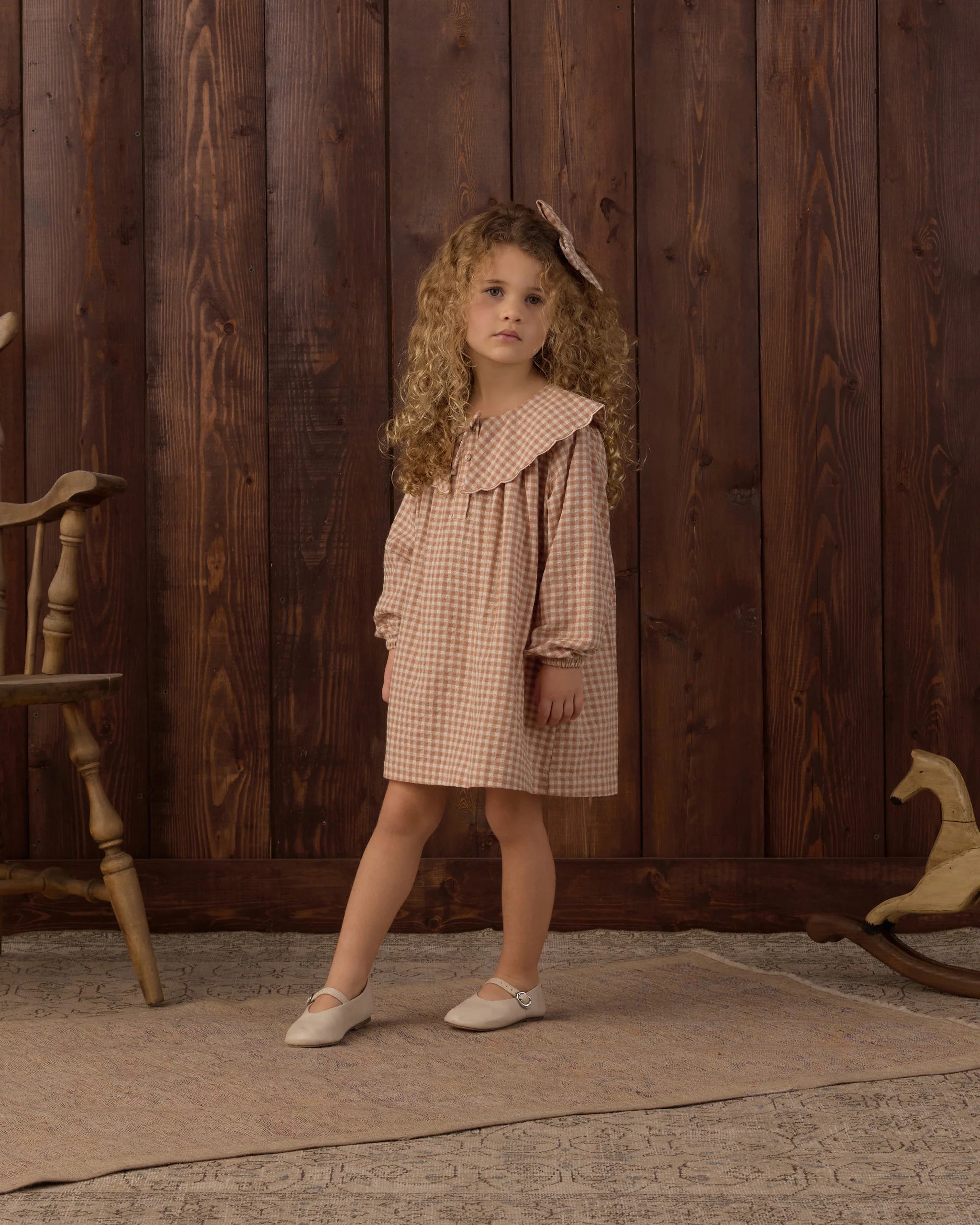 Fawn Gingham Colette Mini Dress
