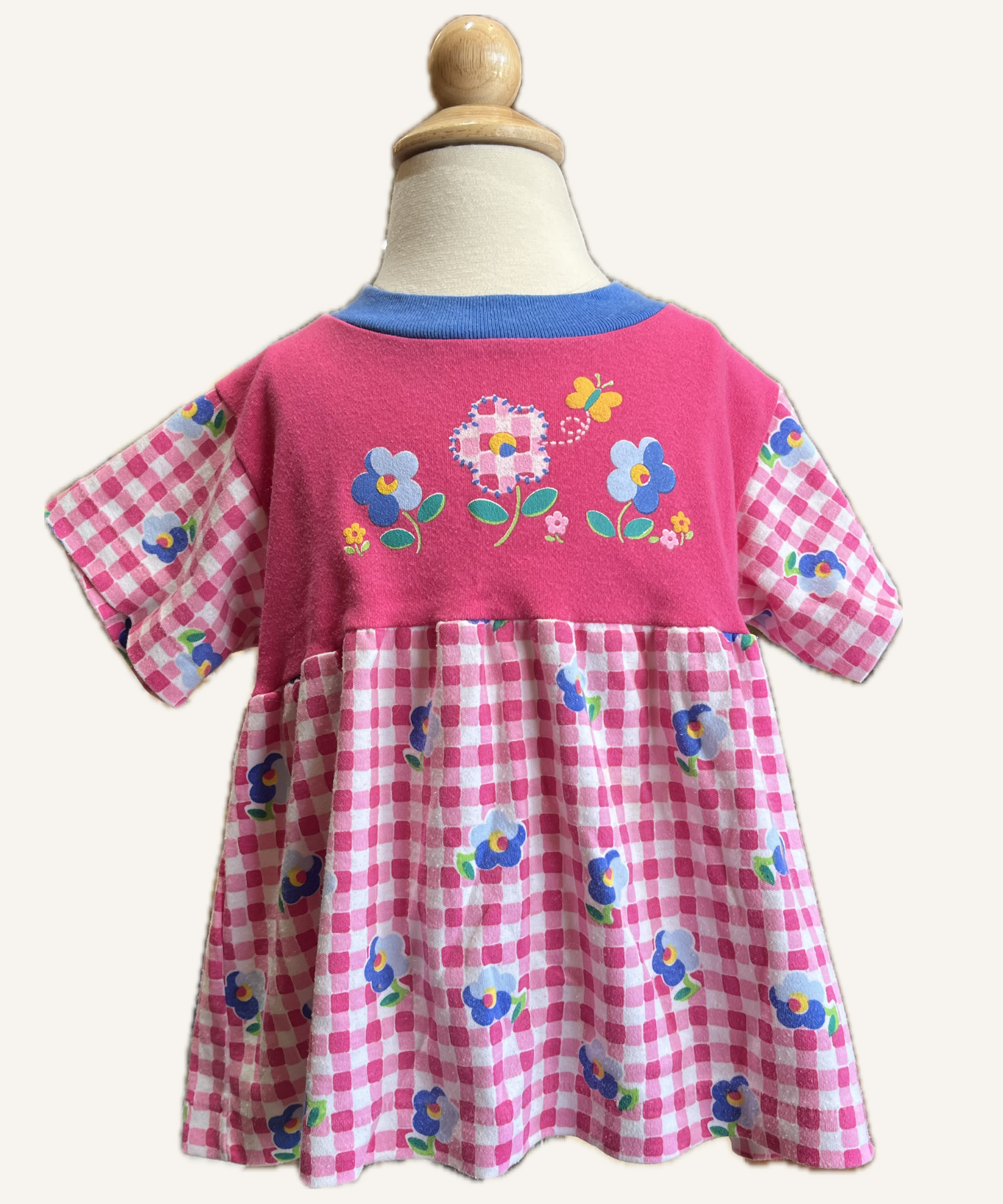 Vintage Fisher-Price Floral Gingham Tunic