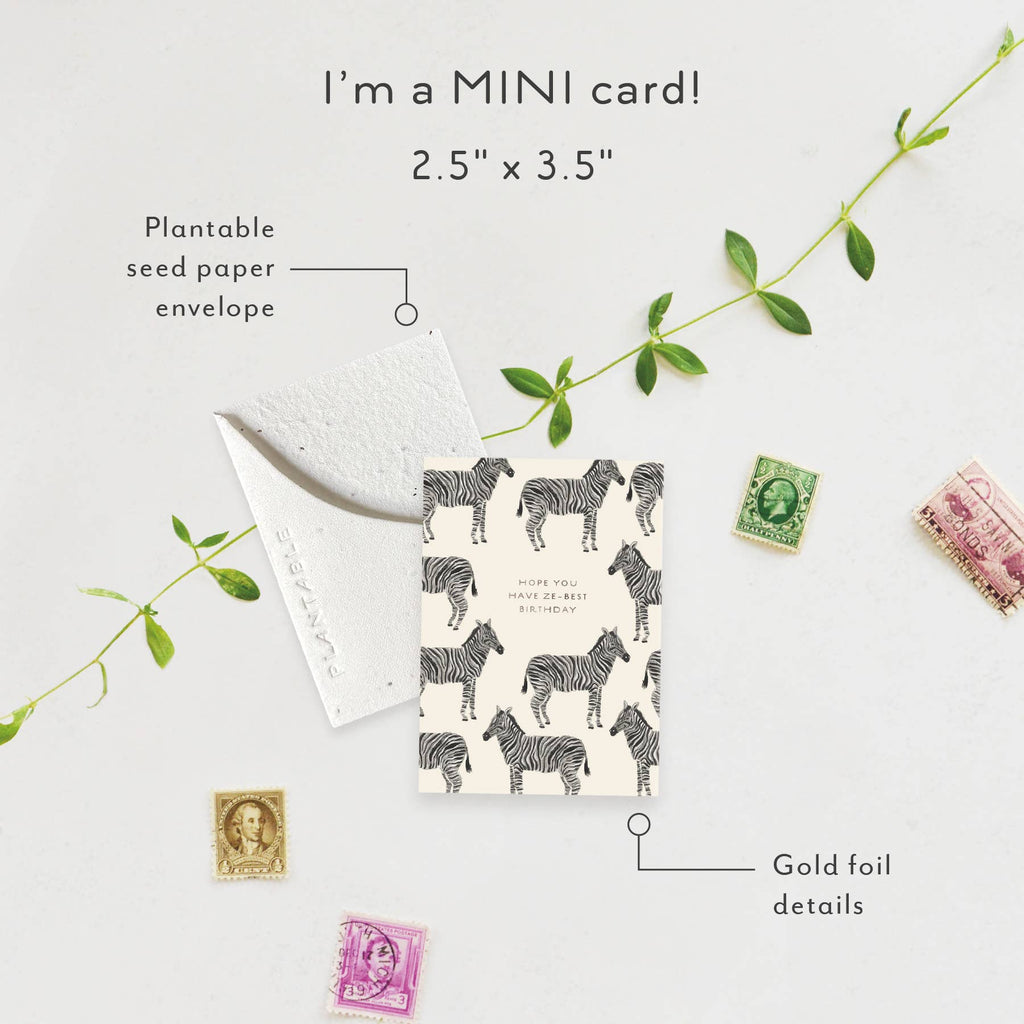 Ze-best Birthday Mini Greeting Card