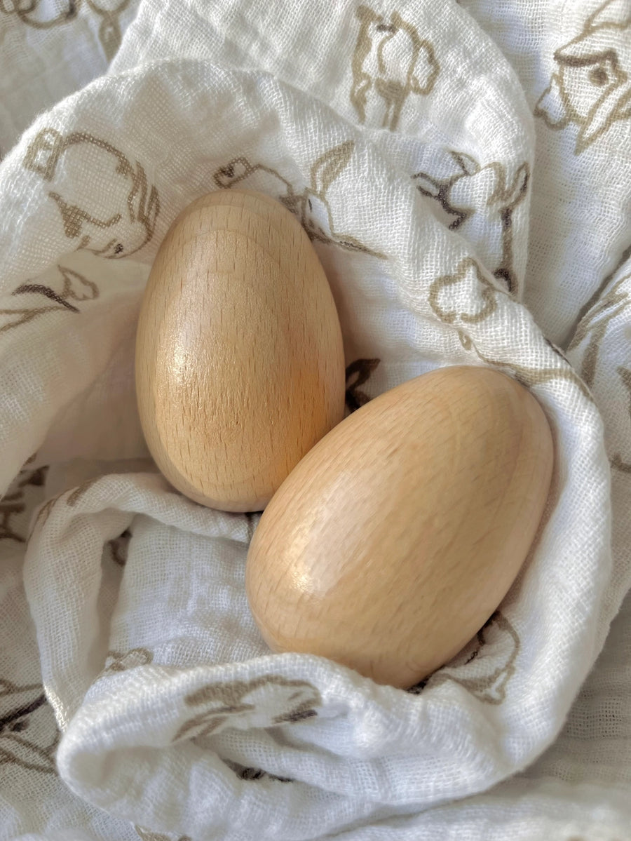 Handmade Wooden Egg Shaker