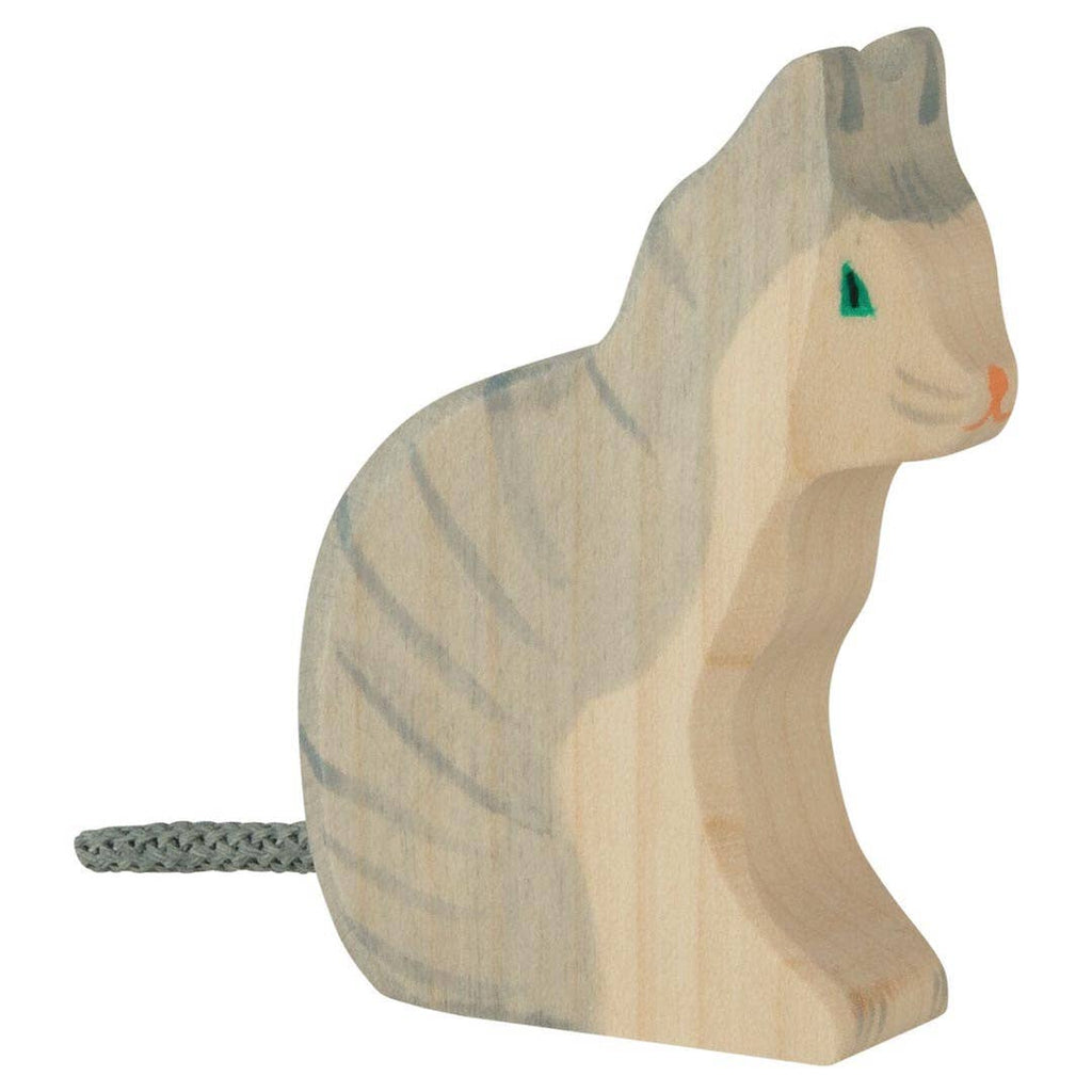 Wooden Sitting Cat