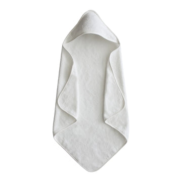 Organic Cotton Baby Hooded Towel - Pearl