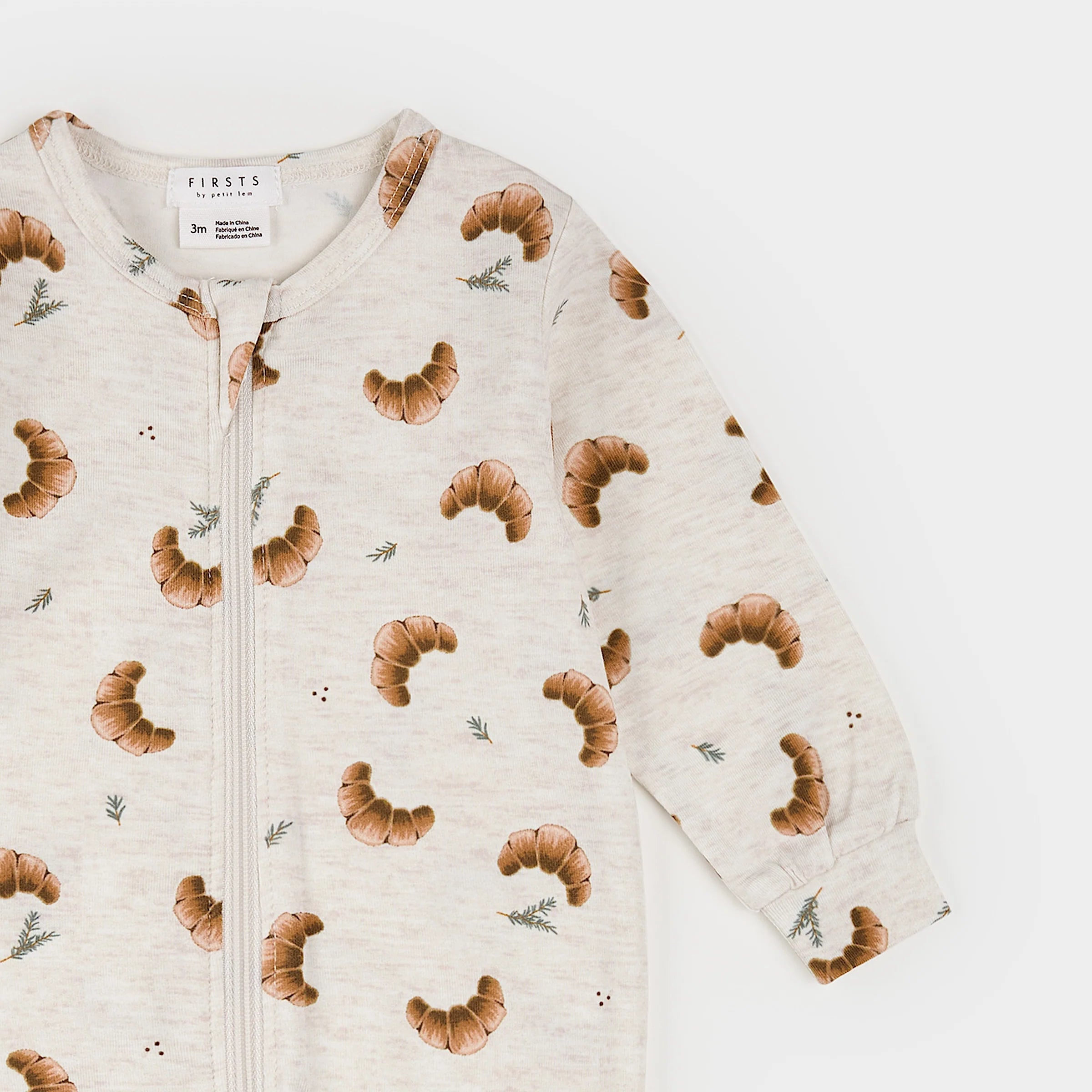 LunaKnit Croissant Zipper Footie