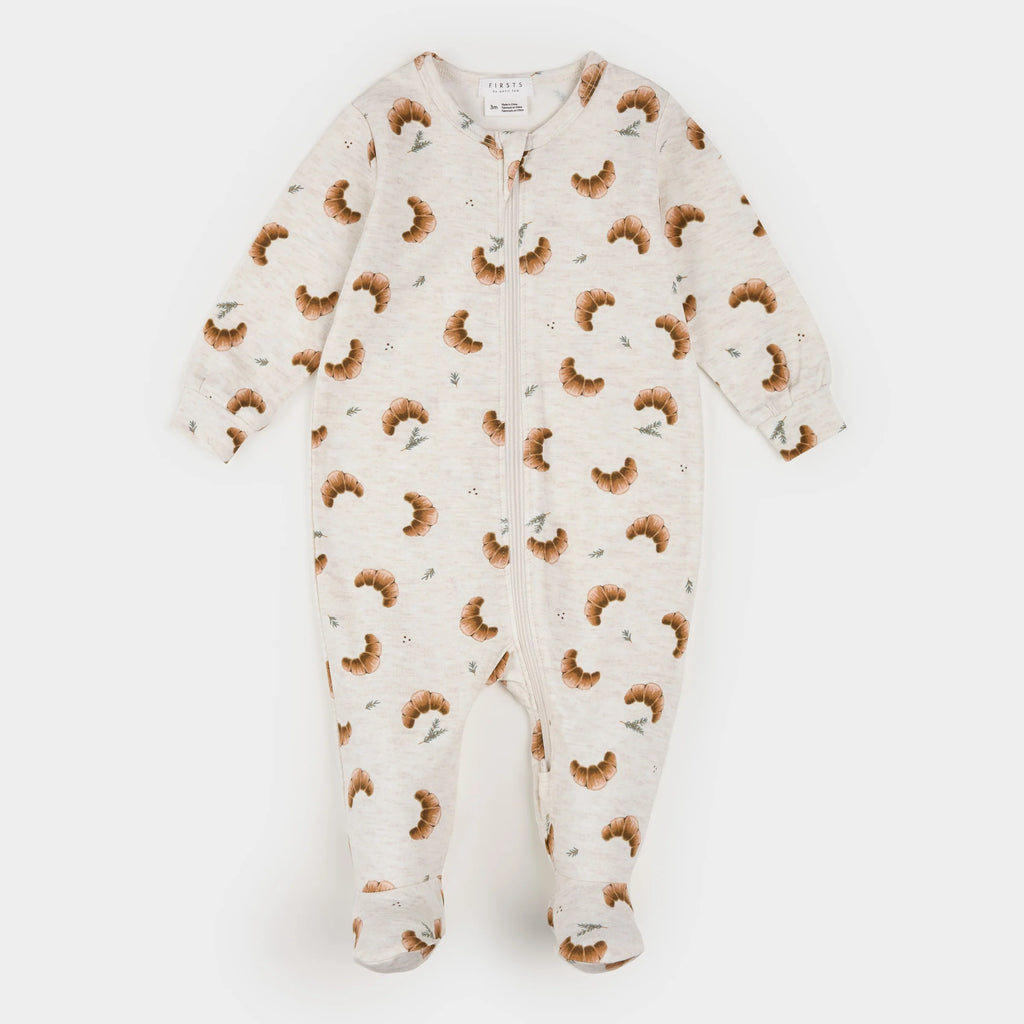 LunaKnit Croissant Zipper Footie