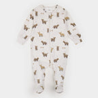 LunaKnit Highland Cow Zipper Footie