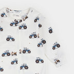 LunaKnit Tractor Ride Zipper Footie