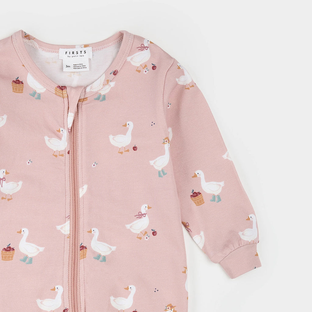 LunaKnit Dress-Up Duck Zipper Footie