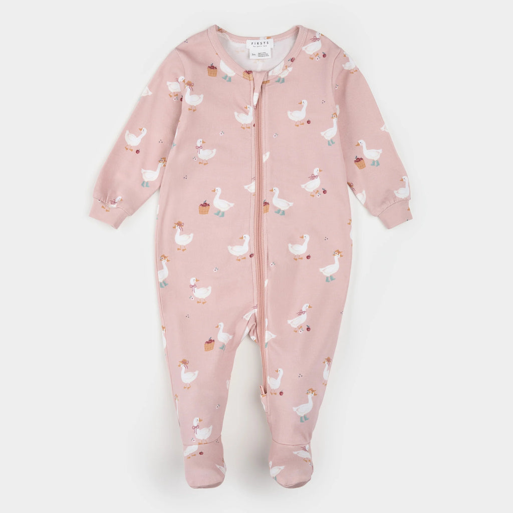 LunaKnit Dress-Up Duck Zipper Footie