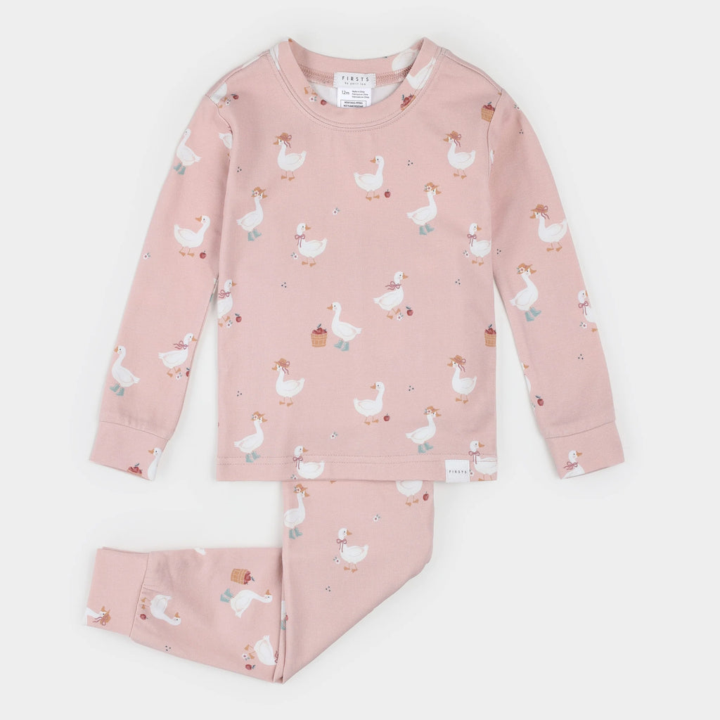 LunaKnit Dress-Up Duck Pajama Set