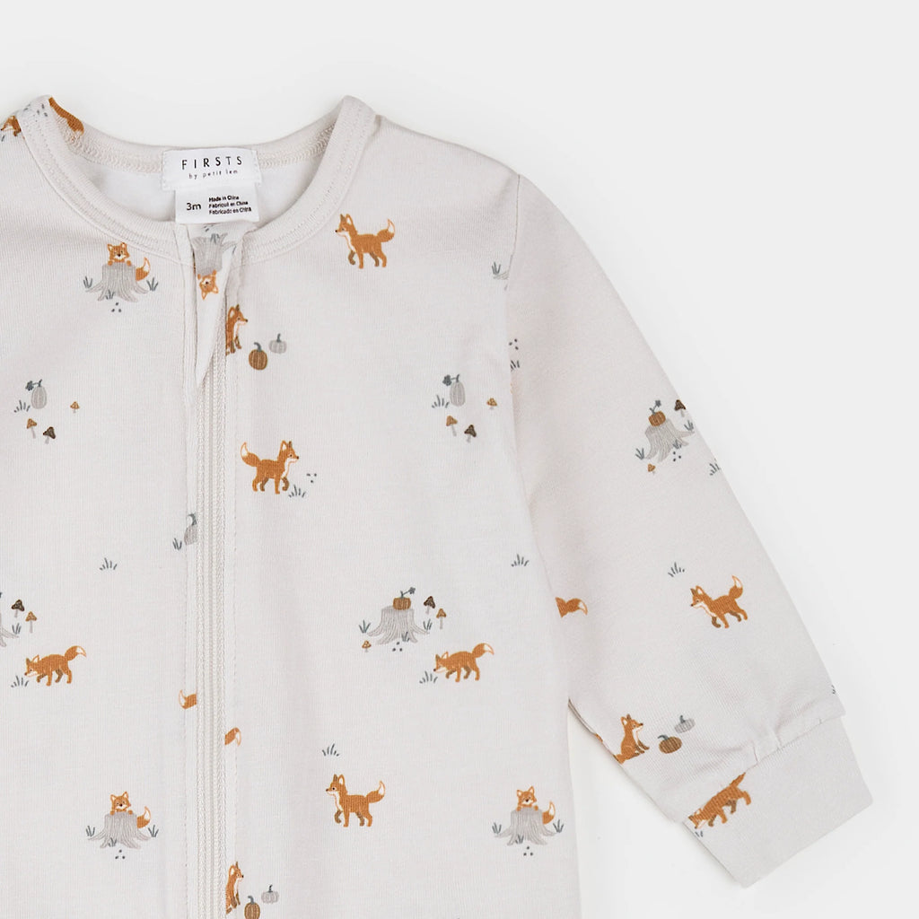 LunaKnit Fox Zipper Footie