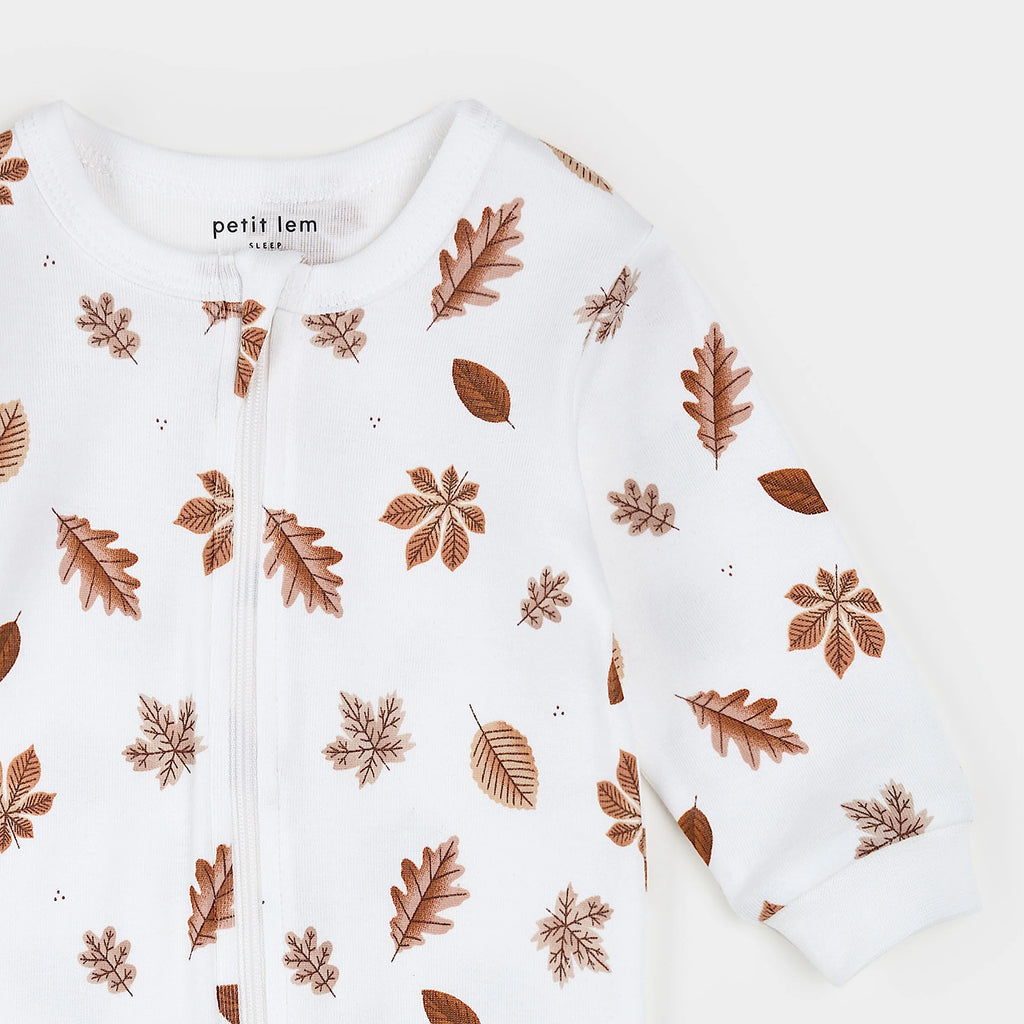Falling Foliage Zipper Footie
